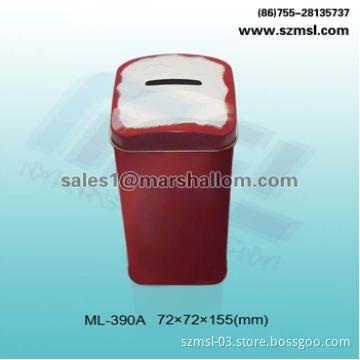 coin tin box, tin container, metal box